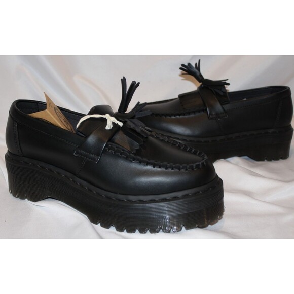 Dr. Martens Adrian Quad Vegan Leather Platform Loafers Black NEW - Picture 3 of 6